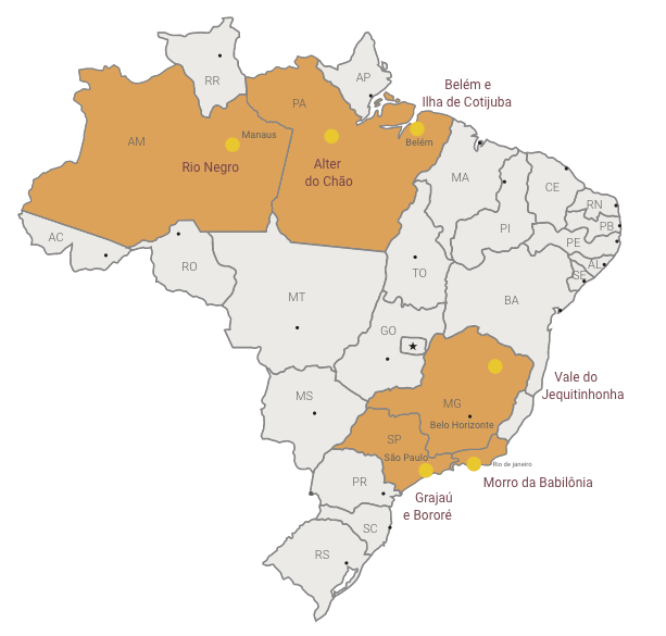 Principais destinos da Vivejar